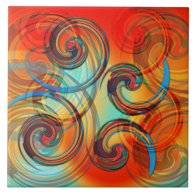 Twirl Ceramic Tile (Front)