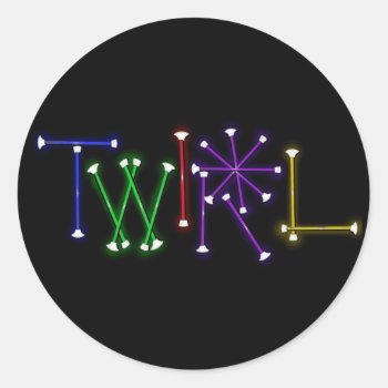 Twirl Classic Round Sticker by tshirtmeshirt at Zazzle