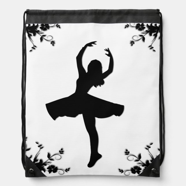 Twirl Dancer Drawstring Bag (Front)