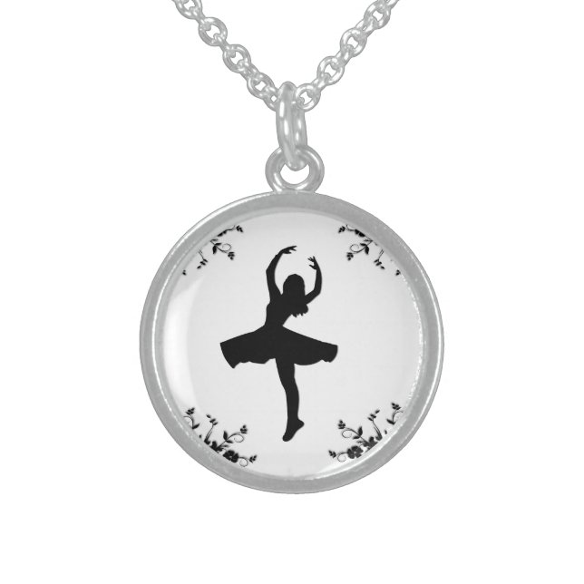 Twirl Dancer Sterling Silver Necklace (Front)