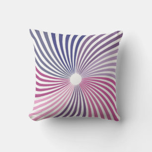 Twirl Geometrical Abstract Pink Purple Outdoor Pillow