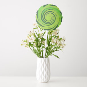 Twirl Me Green Pattern Balloon