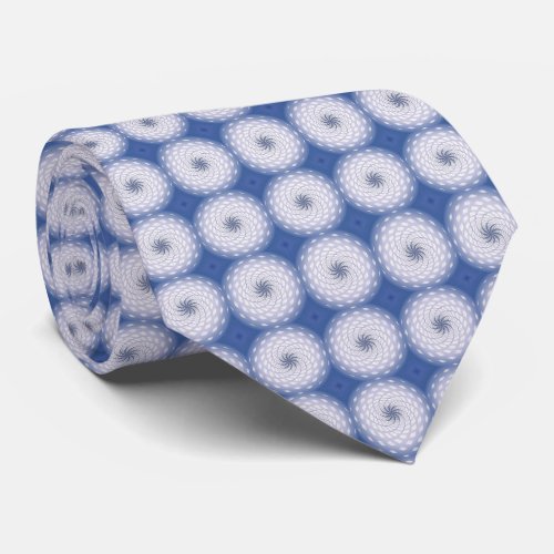 Twirl Pattern Dot in Blue Neck Tie