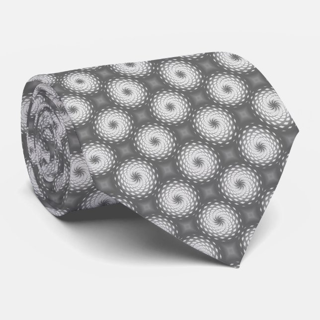 Twirl Pattern Dot Neck Tie (Rolled)
