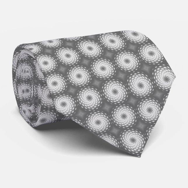 Twirl Pattern Dot Neck Tie (Rolled)