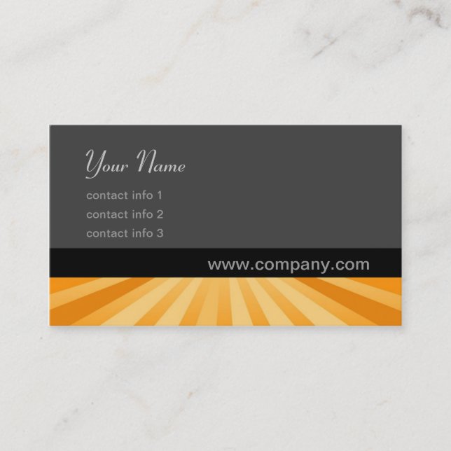 Twirl Series - Golden Business Card (Front)