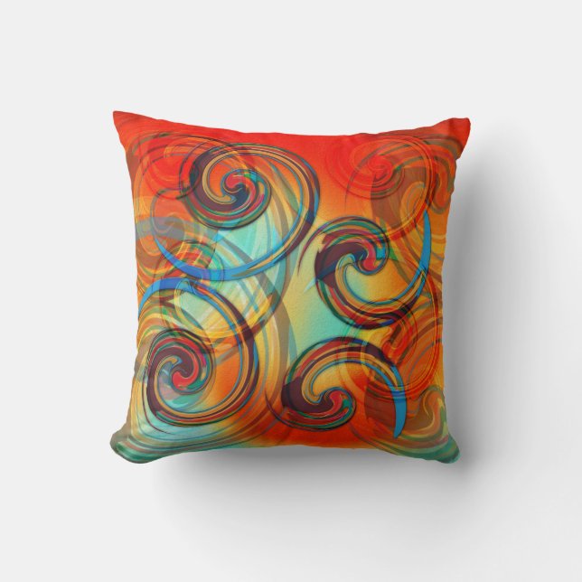 Twirl Throw Pillow (Front)