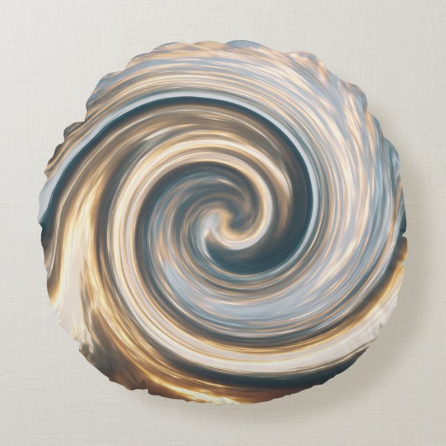 Twirled Clouds...... Round Pillow (Front)