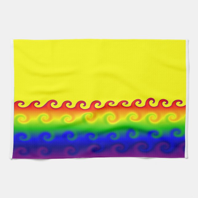 Twirled Fire Kitchen Towels (Horizontal)