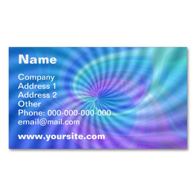 Twirled Hearts Magnetic Business Card (Front)