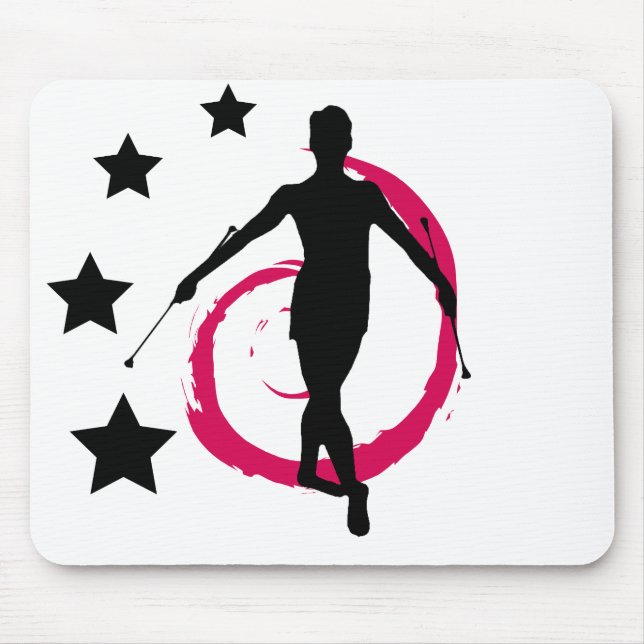 TWIRLER SWIRL PINK/BLACK MOUSE PAD (Front)