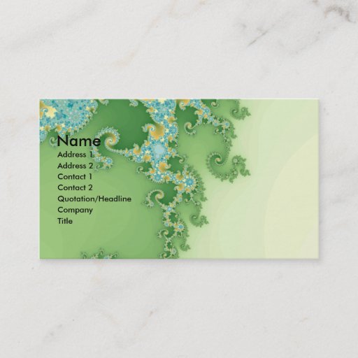 Customizable Twirligig - Fractal Business Card Template
