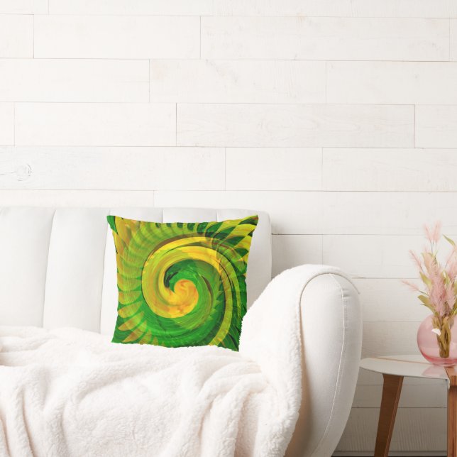 Twirling Bloom..... Throw Pillow (Couch)