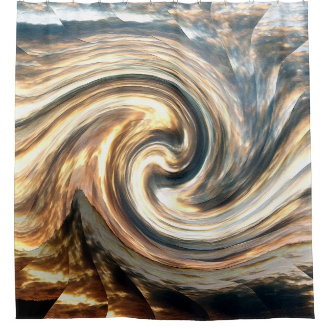 Twirling clouds..... shower curtain (Front)