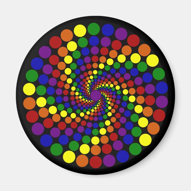 Twirling Color Wheel Magnet (Front)