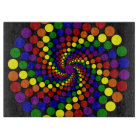 Twirling Color Wheel on Black Cutting Board