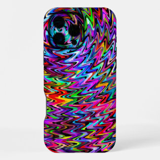 Twirling Colors Zigzag Pattern iPhone 16 Pro Max Case