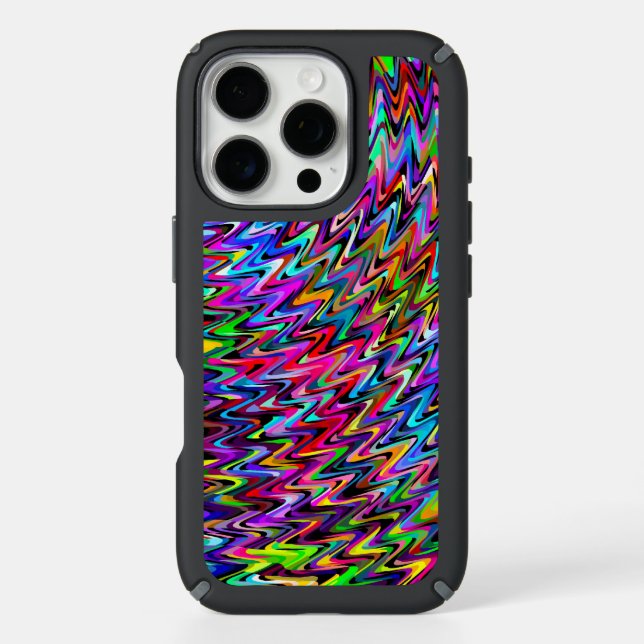 Twirling Colors Zigzag Pattern Speck iPhone Case (Front)
