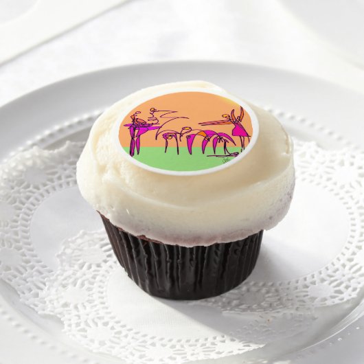 Twirling Dancer Frosting Sheet Accent (Cupcake)