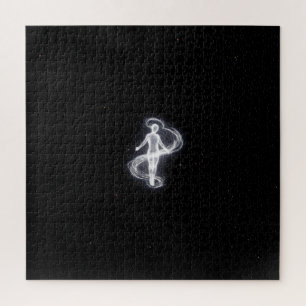 Twirling Glowing Female Spirit in Dark Universe Jigsaw Puzzle