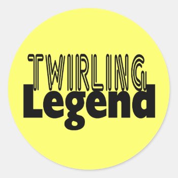 Twirling Legend Classic Round Sticker by tshirtmeshirt at Zazzle
