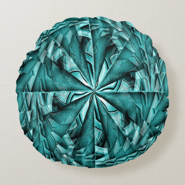 Twirling Sea..... Round Pillow (Front)