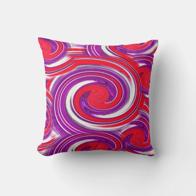 Twirls Throw Pillow (Front)