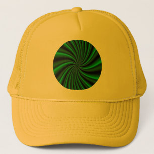 Twirly Green Design Trucker Hat
