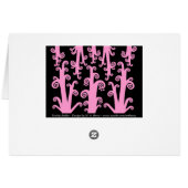 Twirly Stalks - Pink on Black (Back Horizontal)