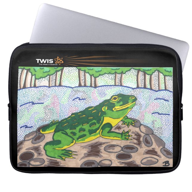 TWIS Goliath Frog Laptop Sleeve (Front)