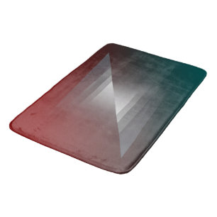 Twist of gray on teal burgundy bath mat