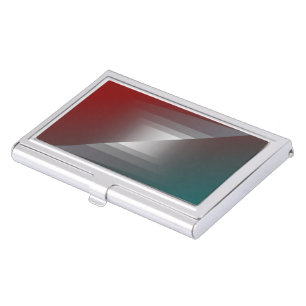 Twist of gray on teal burgundy business card case