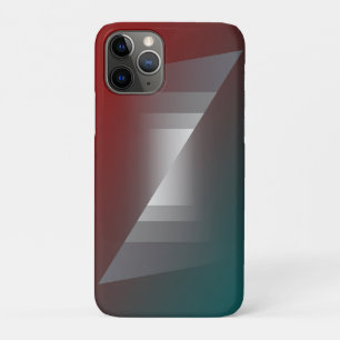 Twist of gray on teal burgundy iPhone 11 pro case