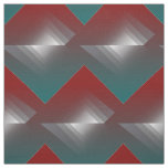 Twist of gray on teal burgundy fabric