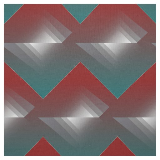 Twist of gray on teal burgundy fabric