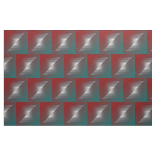 Twist of gray on teal burgundy fabric