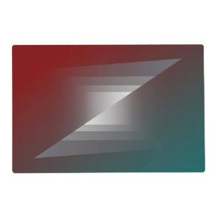 Twist of gray on teal burgundy placemat