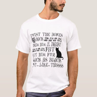 Twist The Bones Back Spell from Hocus Pocus Black T-Shirt