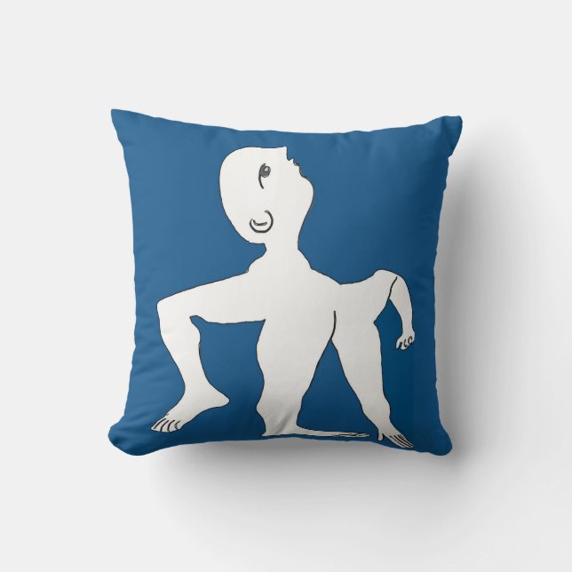 Twisted,Abstract Man, art, Throw Pillow (Front)