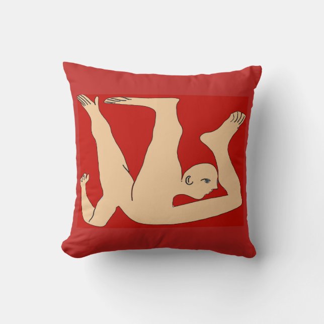 Twisted,Abstract Men, two sided, Throw Pillow (Front)