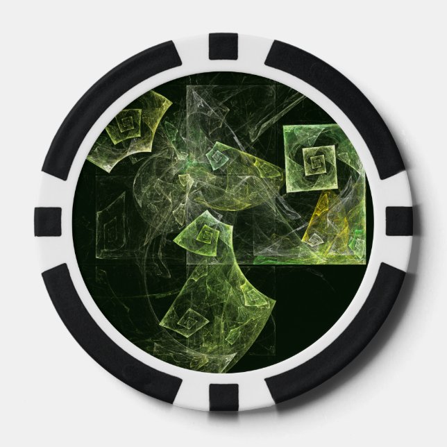 Twisted Balance Abstract Art Poker Chips (Front)