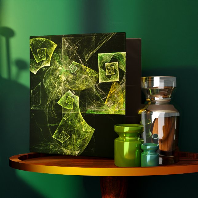 Twisted Balance Fractal Geometry Light Abstract 3 Ring Binder (Twisted Balance Abstract Art Binder)