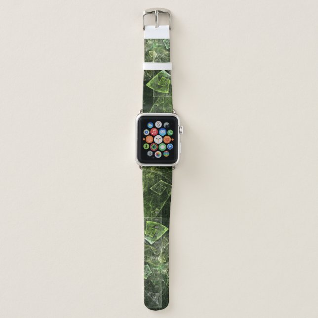 Twisted Balance Fractal Geometry Light Abstract Apple Watch Band (Front)