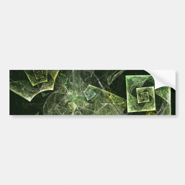 Twisted Balance Fractal Geometry Light Abstract Bumper Sticker (Front)