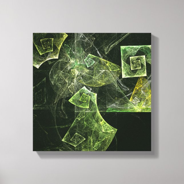 Twisted Balance Fractal Geometry Light Abstract Canvas Print (Front)