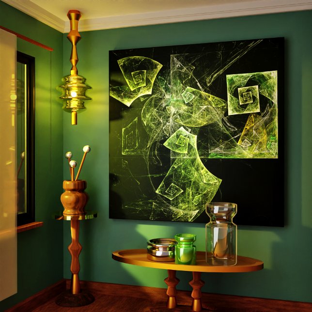 Twisted Balance Fractal Geometry Light Abstract Canvas Print (Twisted Balance Abstract Art Wrapped Canvas Print)