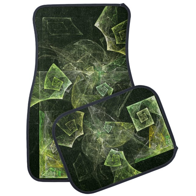 Twisted Balance Fractal Geometry Light Abstract Car Floor Mat (Set)