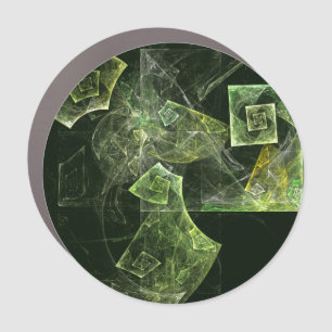 Twisted Balance Fractal Geometry Light Abstract Car Magnet