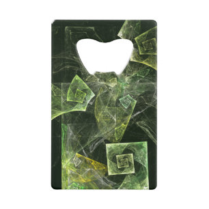 Twisted Balance Fractal Geometry Light Abstract Credit Card Bottle Opener
