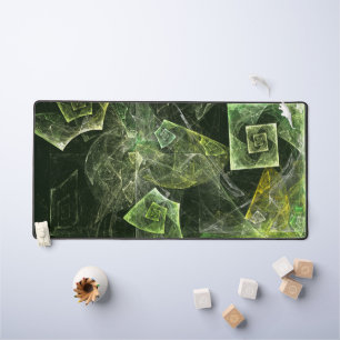 Twisted Balance Fractal Geometry Light Abstract Desk Mat